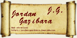 Jordan Gazibara vizit kartica